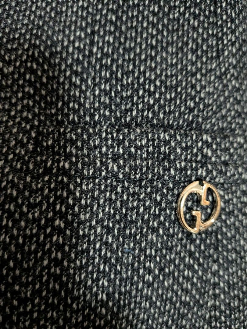 【美品】GUCCI グレー ツイード パンツ スーツ　セットアップ