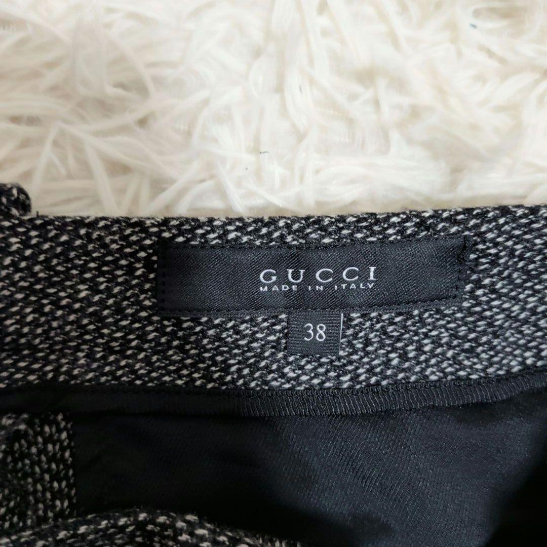 【美品】GUCCI グレー ツイード パンツ スーツ　セットアップ