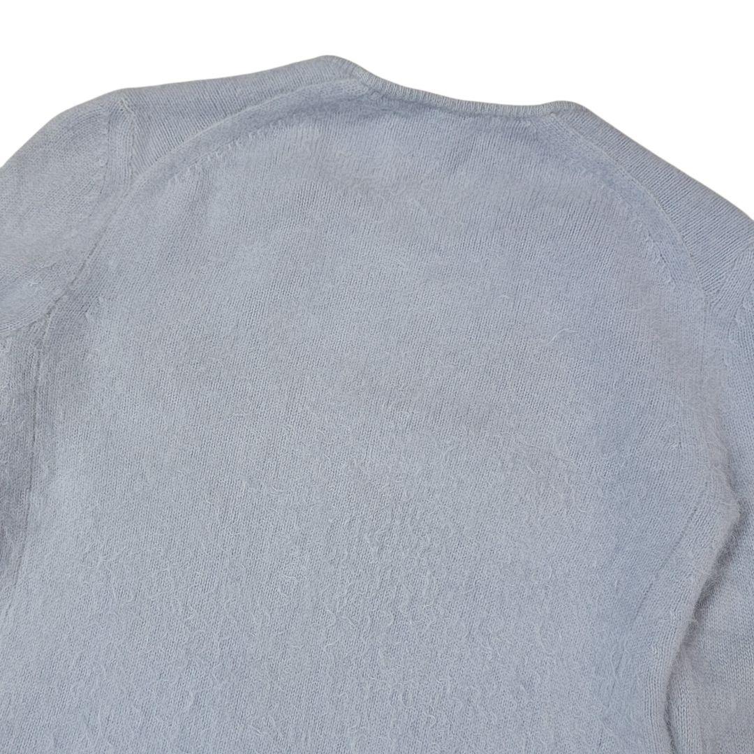 日本製 ドゥロワー Drawer カシミヤファークルーネックニット 1 S 水色