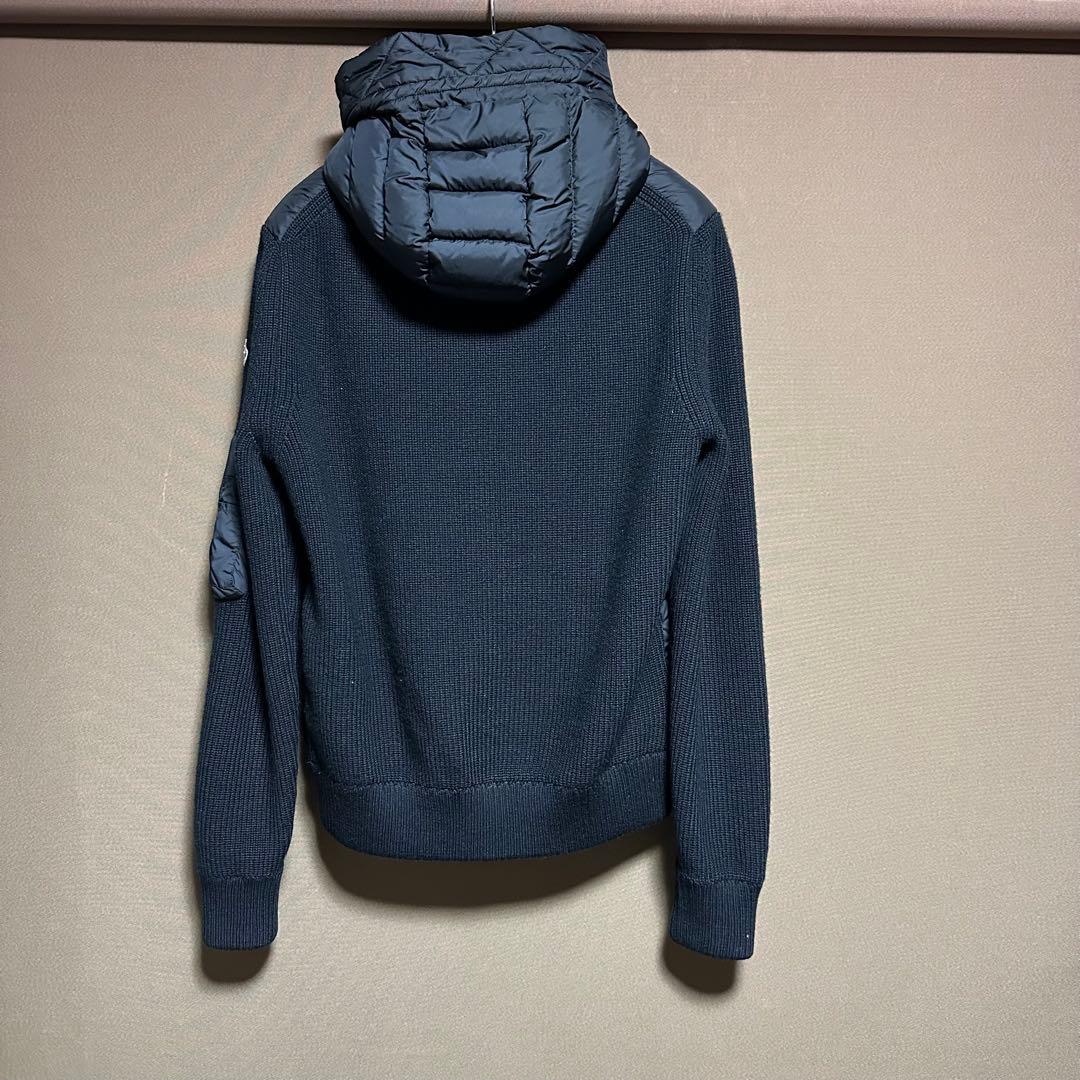 けいろくさま　モンクレール ハイブリッドダウン カーディガン マグリア 黒 M