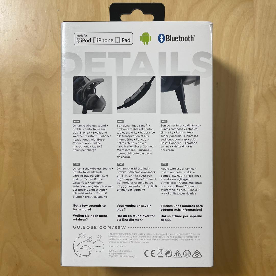 【美品】Bose SoundSport ワイヤレスイヤホン