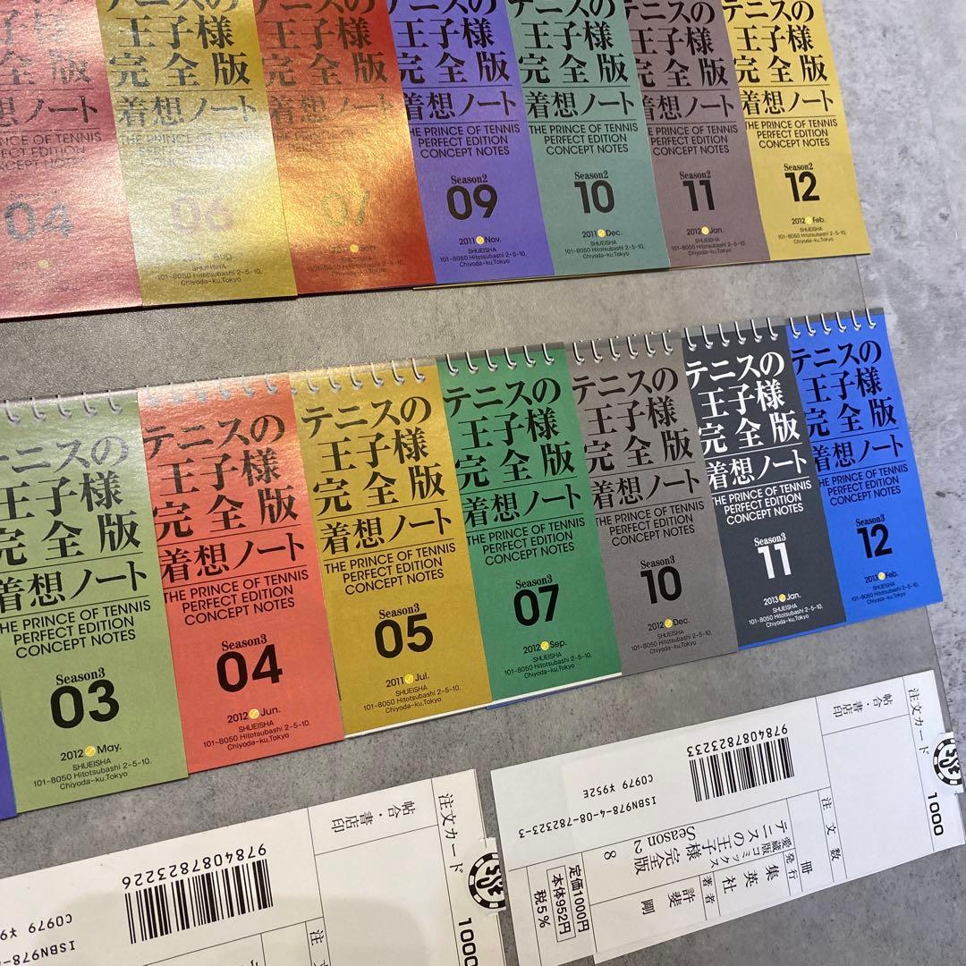 テニスの王子様　完全版　全36巻　着想ノート25枚