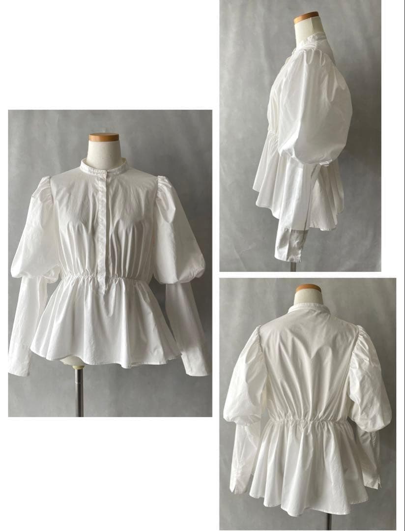 美品✨STINA closet 22SS パフスリーブ　フレアブラウス 伸縮有り