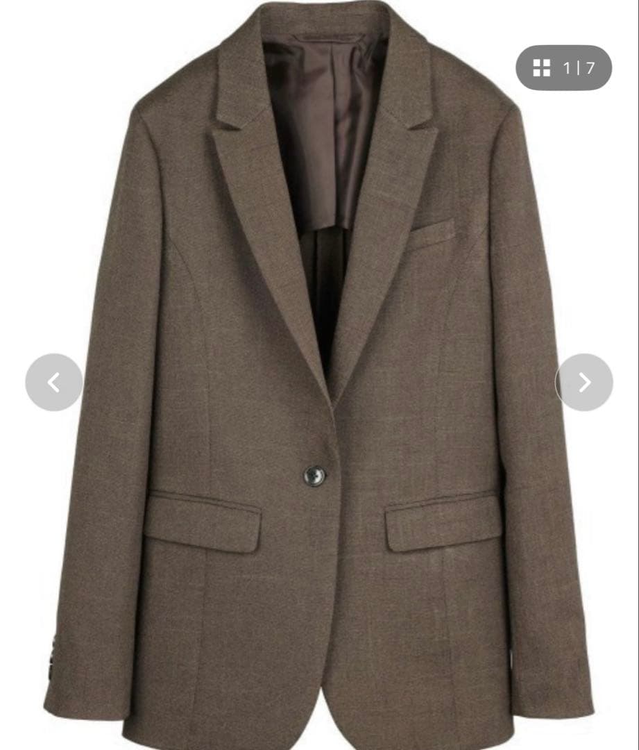 ブラウン ツイード調ビジネススーツ上下セット