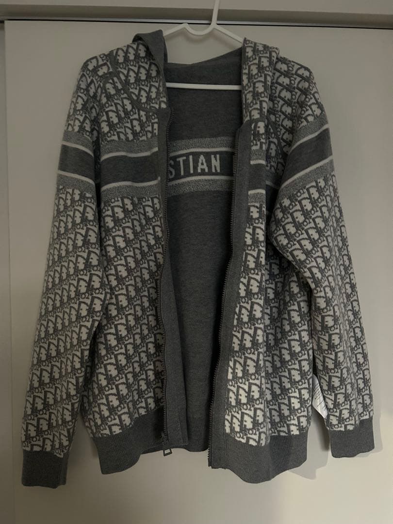 ニット　パーカー　リバーシブル　カーディガン　ディオール