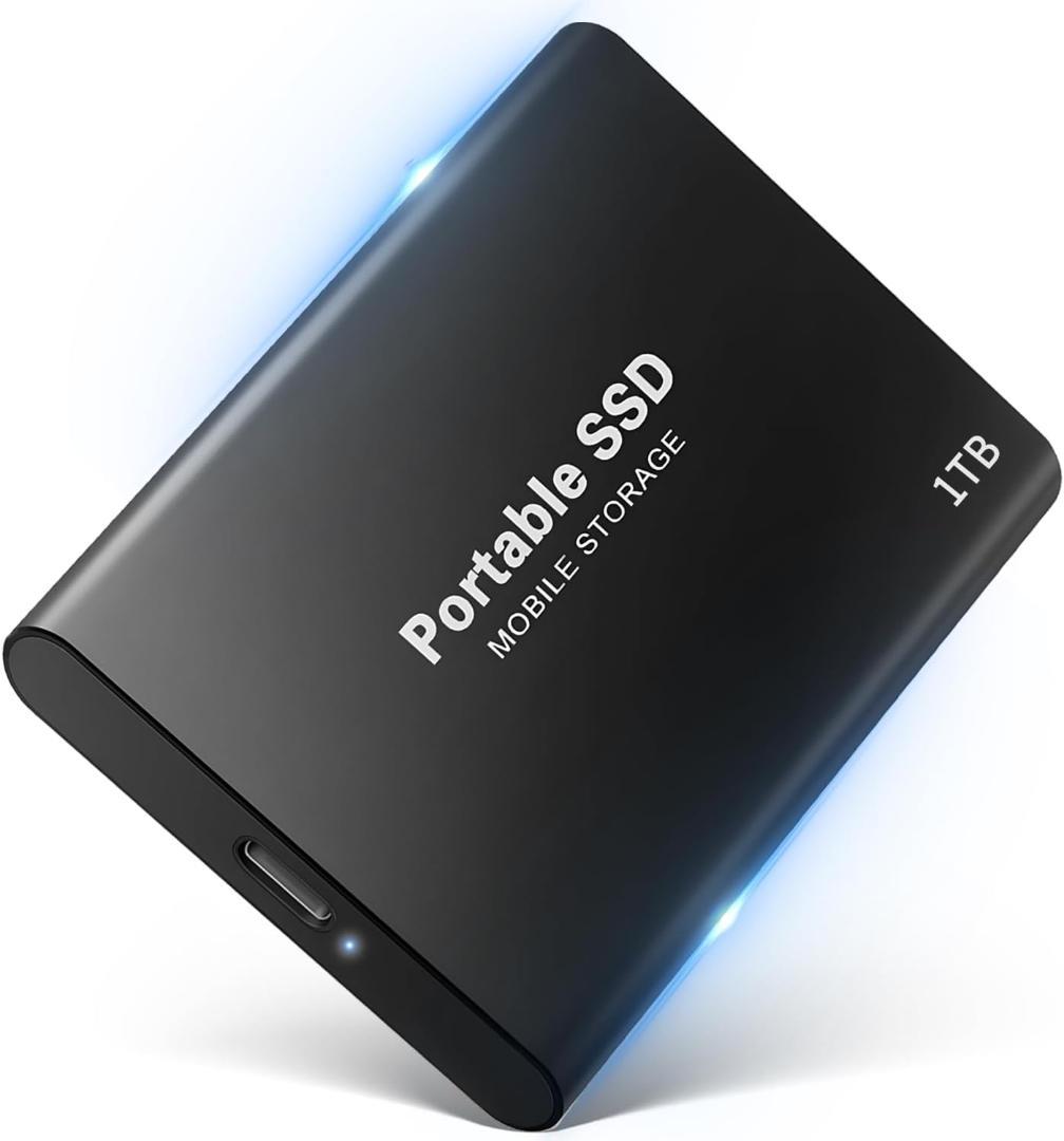 外付けSSD ポータブルSSD 新しいアップグレードされた外付けSSD 1TB