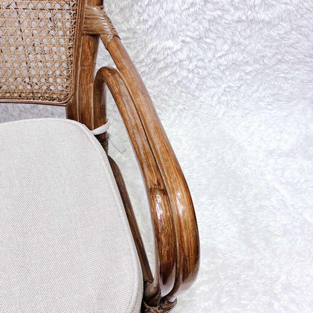 ラタン 椅子 座椅子 チェア 籐 回転