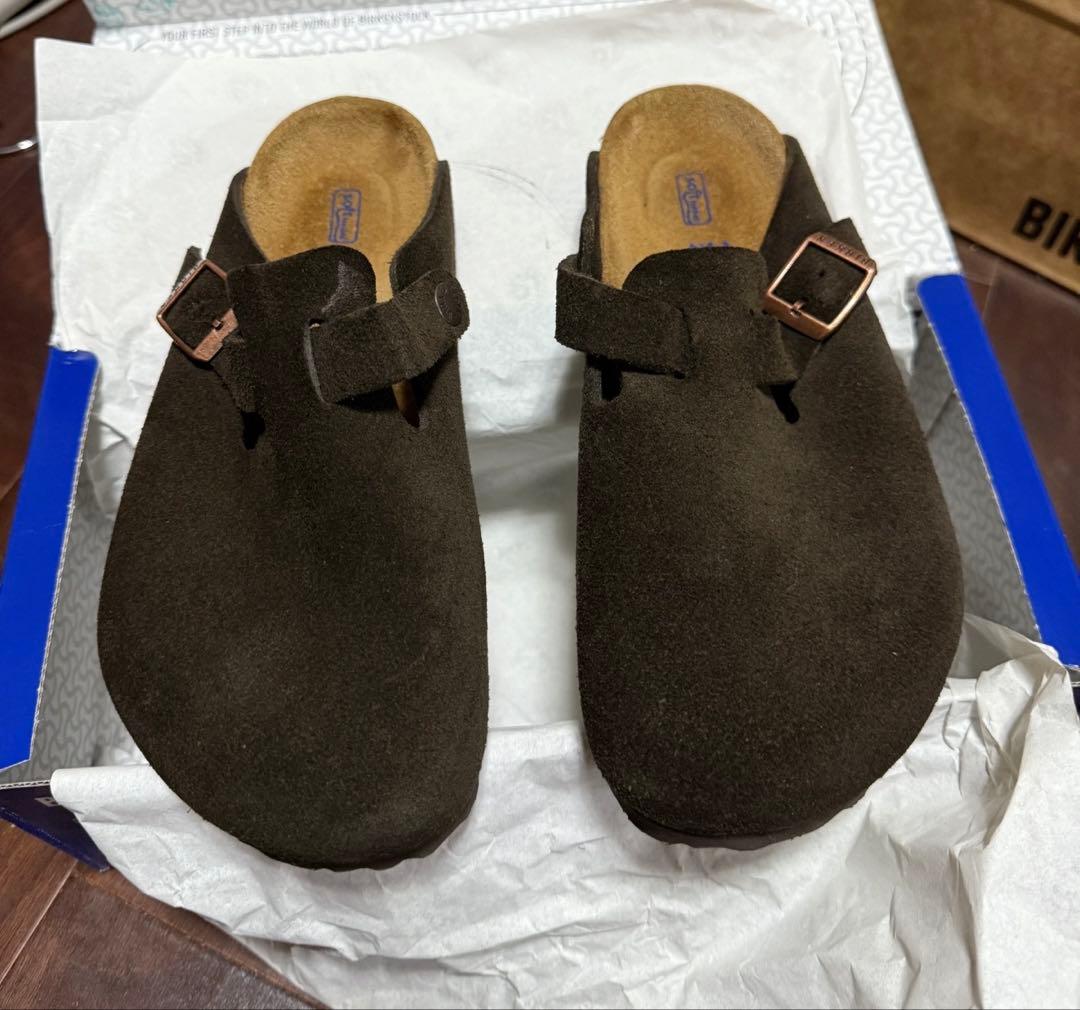 【新品】 ビルケンシュトック ボストン 26cm サボ サンダル モカ スエード