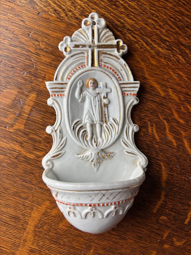 フランス　アンティーク　ベニチエ　　聖水盤