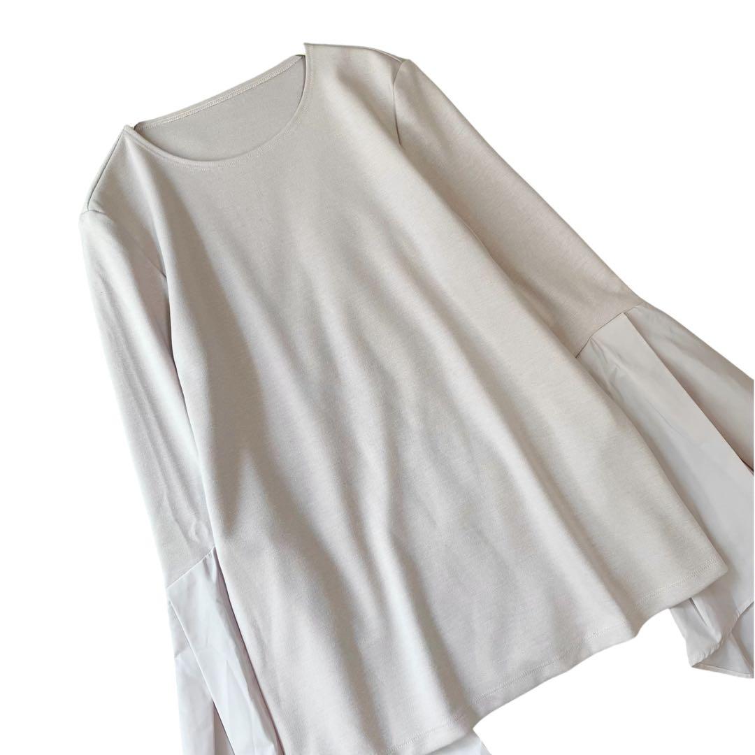 【近藤千尋さん着用】✨未使用級✨LE PHIL タフタコンビカットソー ベージュ