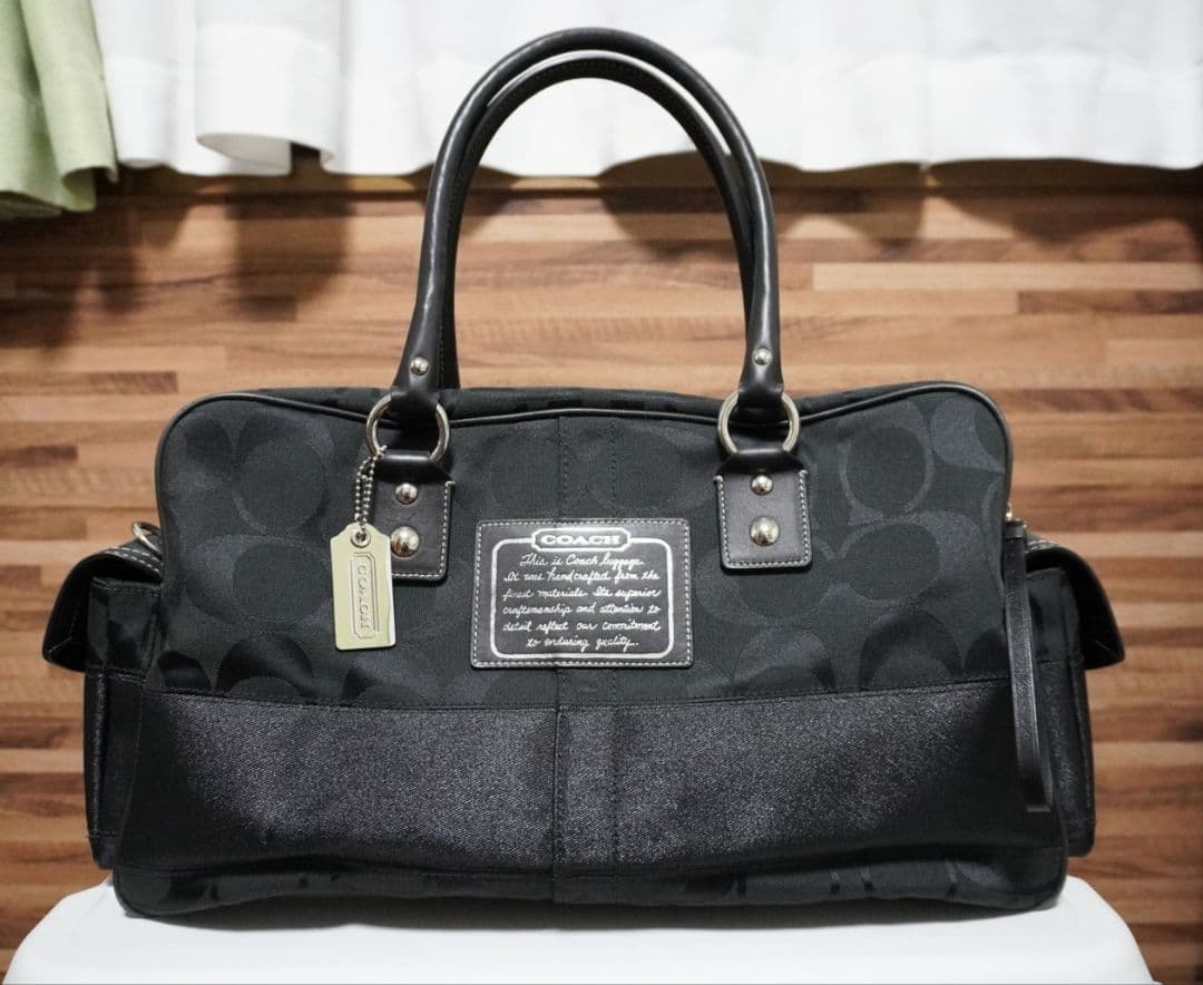 COACH ボストンバッグ 黒 美品 中古 数回使用