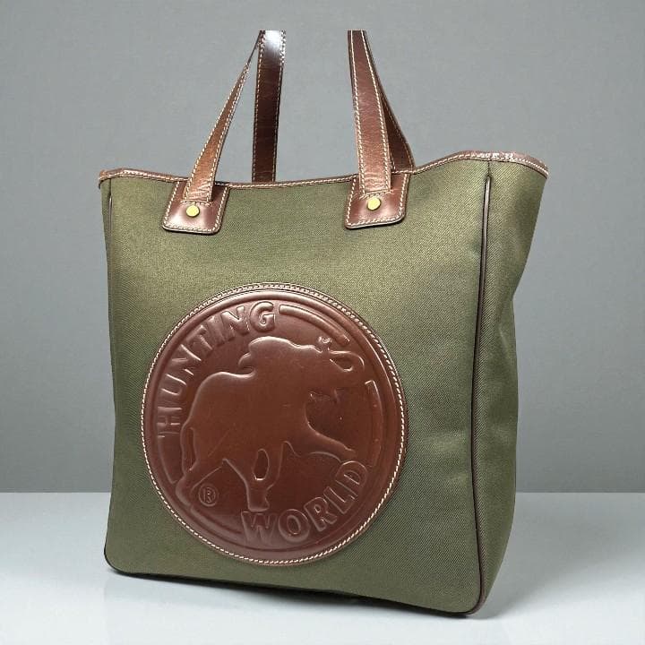 ハンティングワールド サファリトゥデイ トートバッグ グリーン 肩掛け A4