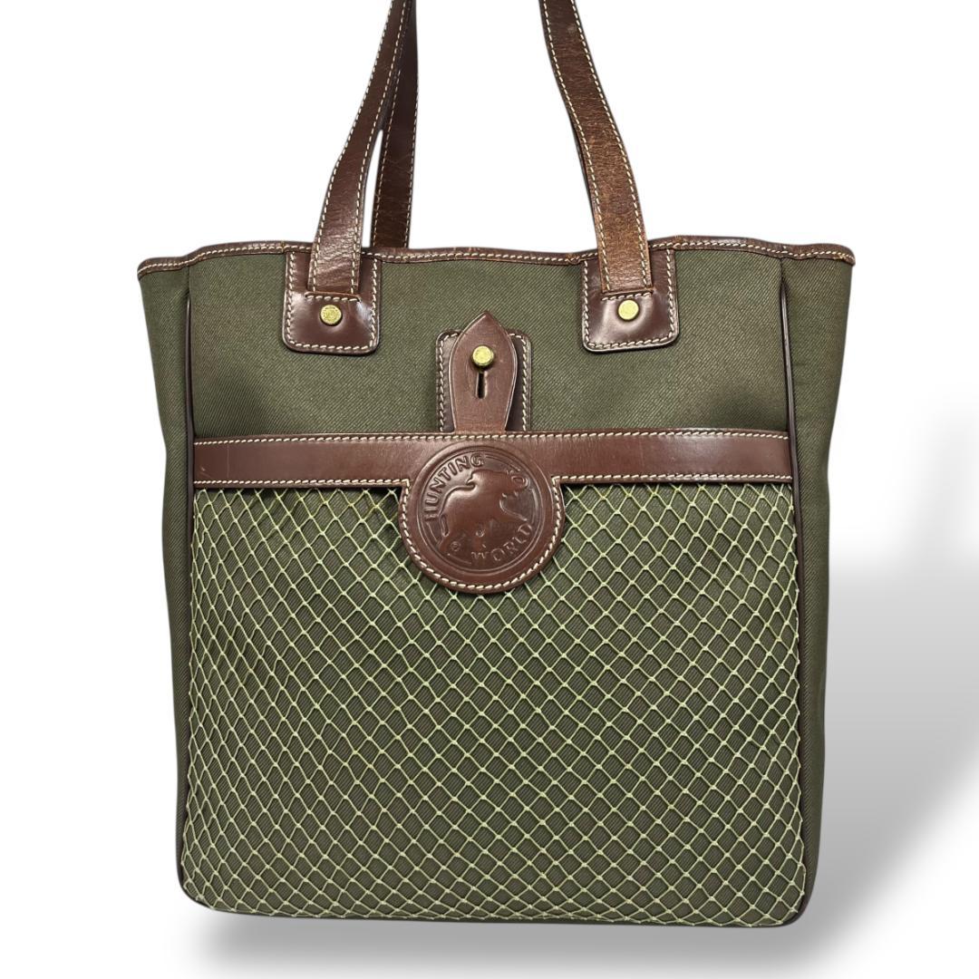 ハンティングワールド サファリトゥデイ トートバッグ グリーン 肩掛け A4