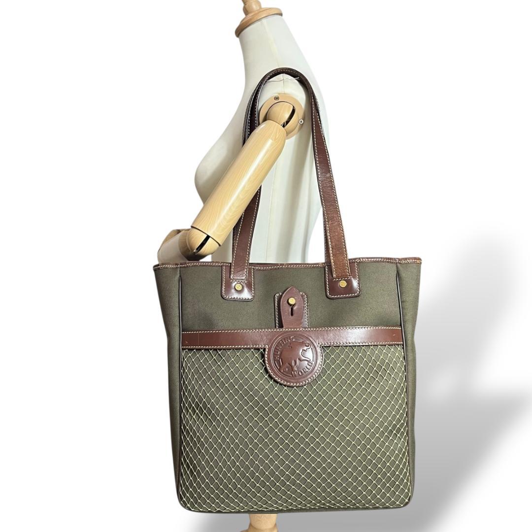 ハンティングワールド サファリトゥデイ トートバッグ グリーン 肩掛け A4