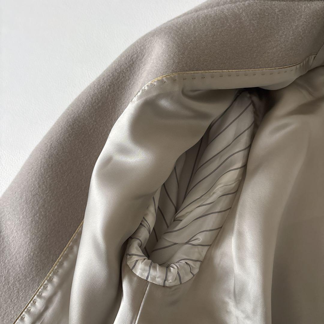 BEIGE, ウールカシミヤ混 チェスターコート グレー 4 ゆったり