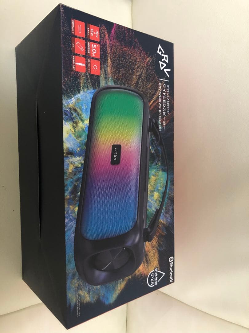 Bluetooth経由のワイドLEDスピーカー 品番：GRV-WL30WC