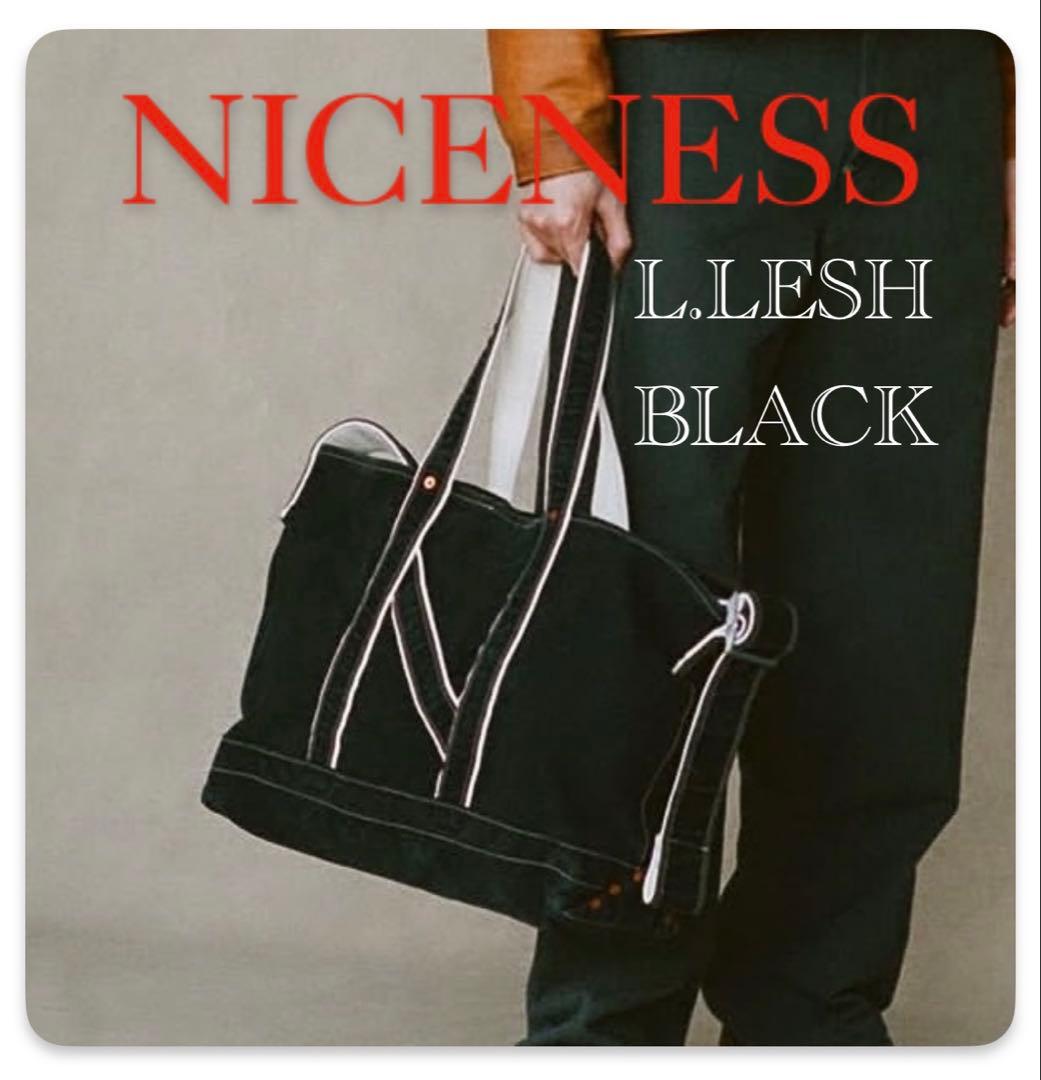 新品未使用 NICENESS L.LESH BLACKナイスネス トートバッグ