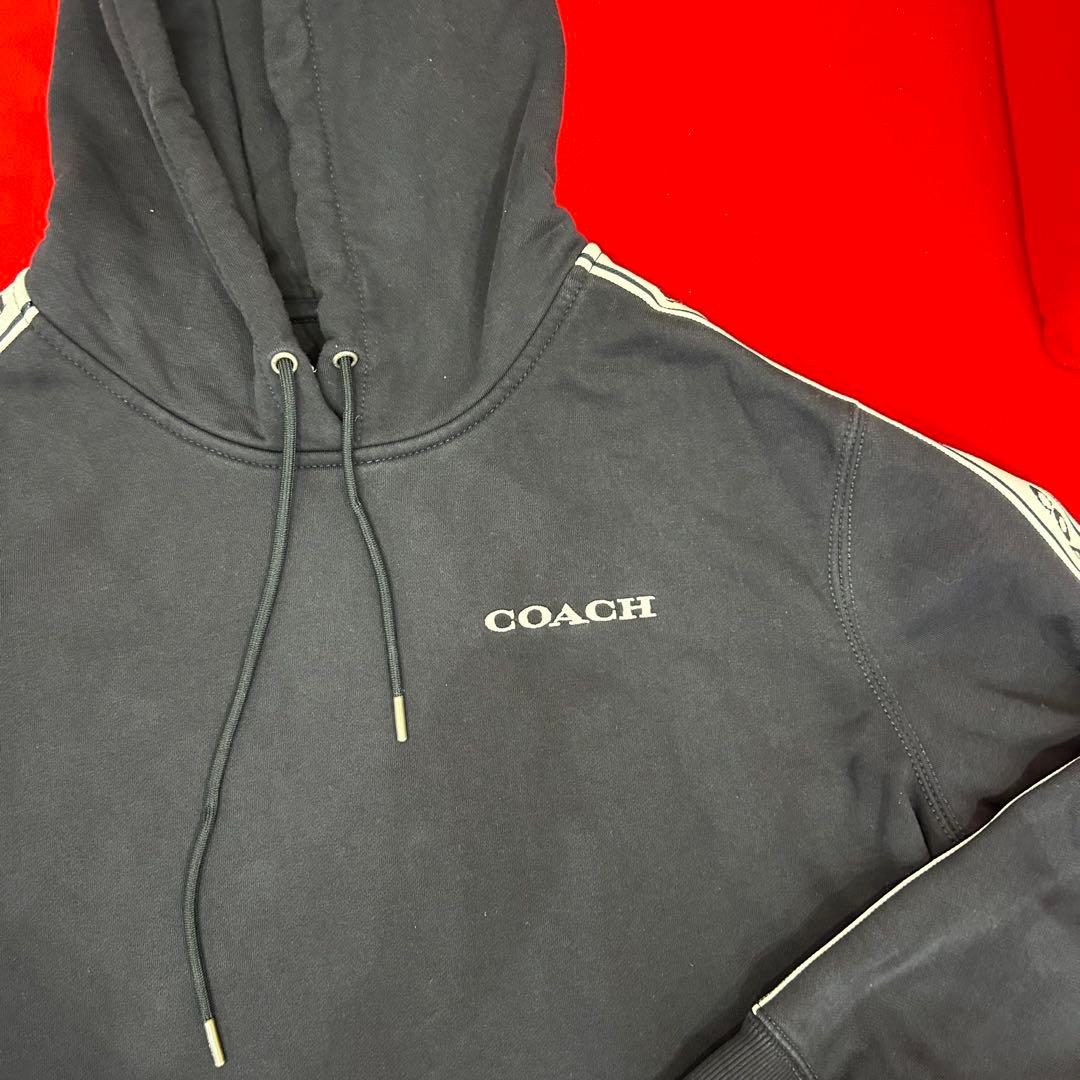 COACH フード付き ブラックパーカー