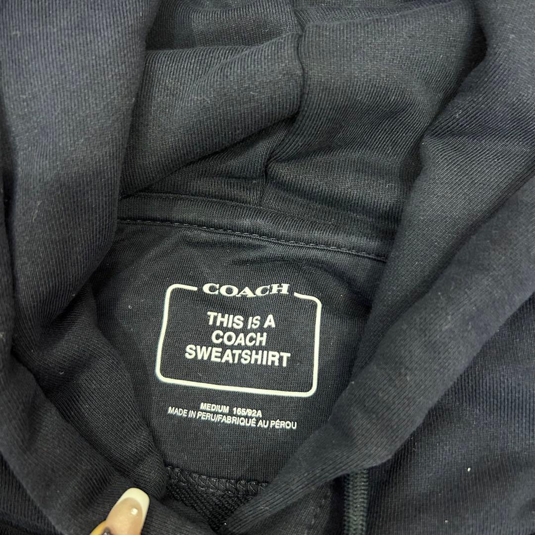 COACH フード付き ブラックパーカー