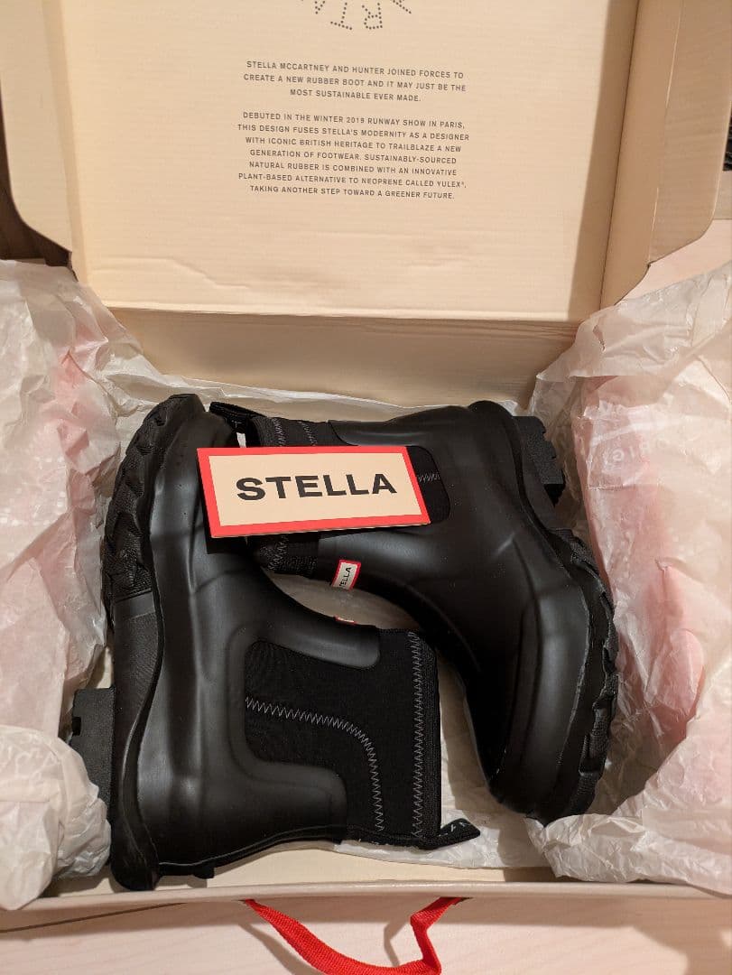 ステラマッカートニー　ハンター　レインブーツ　ブラック