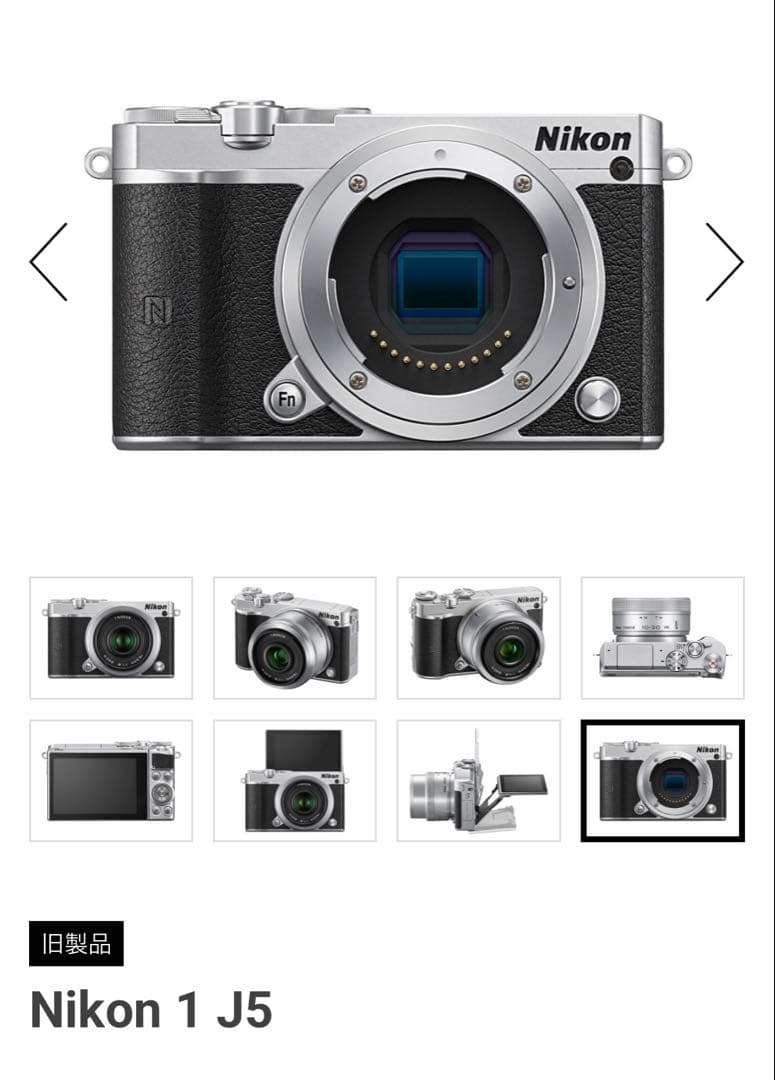 美品 ニコン Nikon 1 J5 ブラック ミラーレス一眼 カメラ 付属品付き