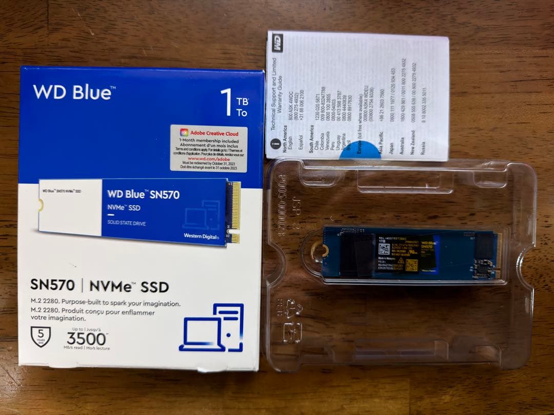 内蔵型SSD WD Blue SN570 1TB NVMe SSD