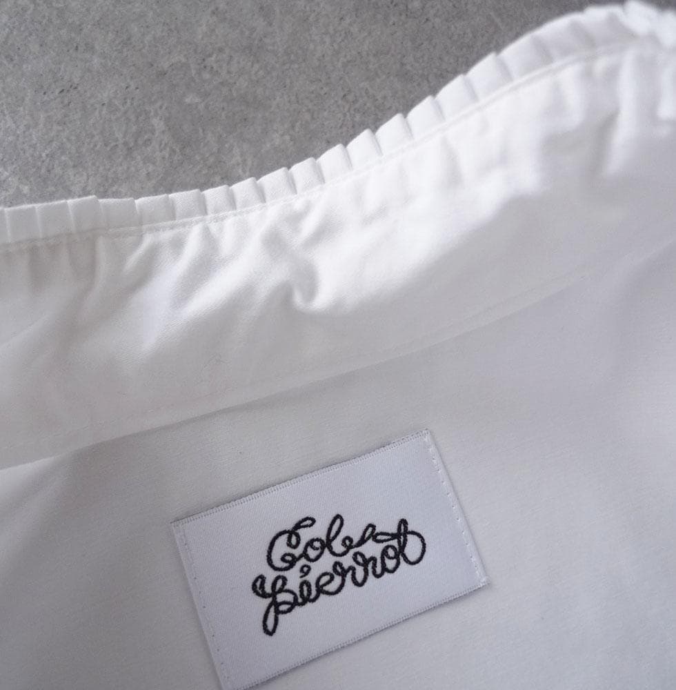 美品 ウィムガゼット 4,3万円 コルピエロ スタンドカラーブラウス ホワイト