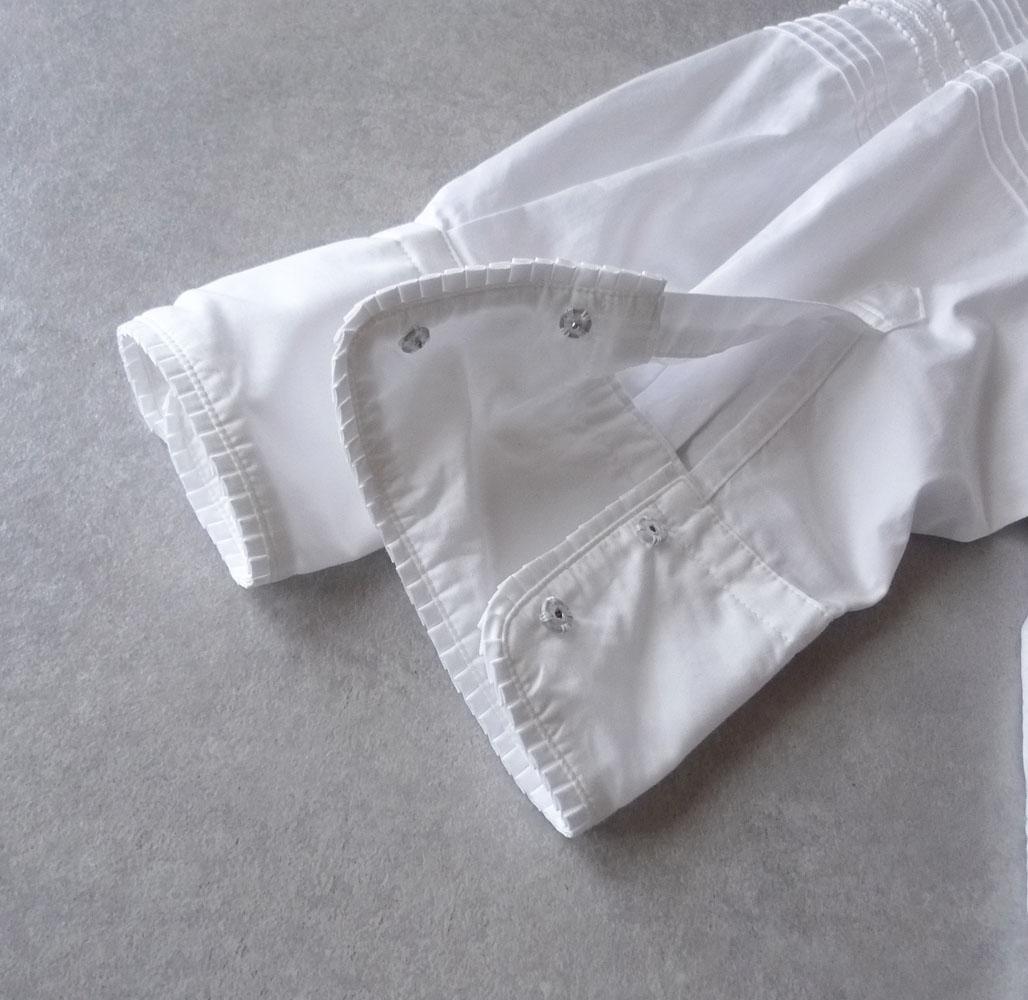 美品 ウィムガゼット 4,3万円 コルピエロ スタンドカラーブラウス ホワイト