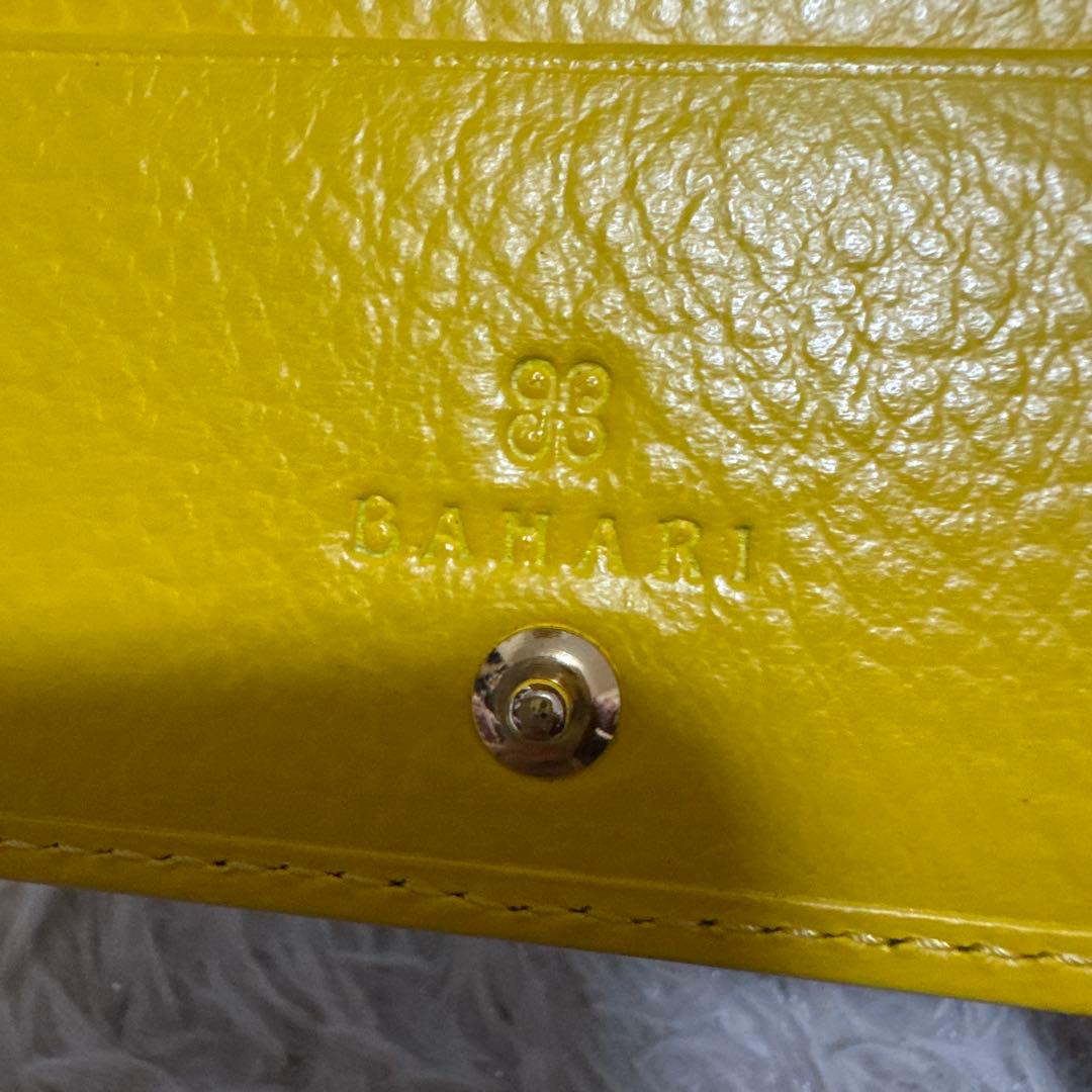 【BAHARI】ガルーシャ★ミニ折り財布★ポリッシュターコイズブルー（美品）