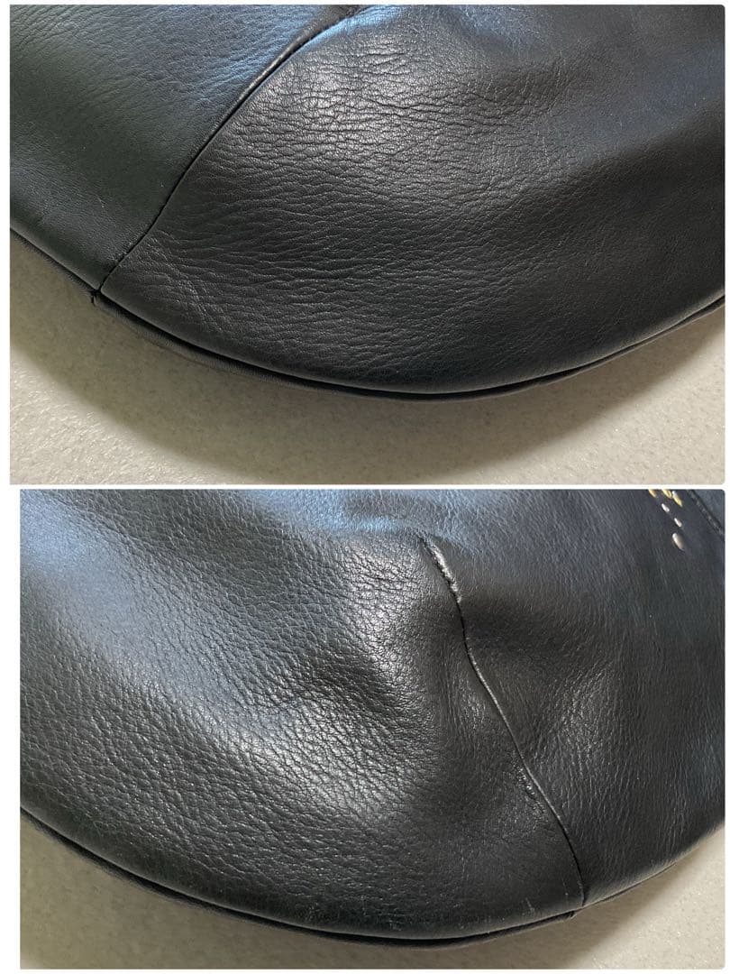 アニエスベー 本革ワンショルダーバッグ スタッズ使い セール中♪