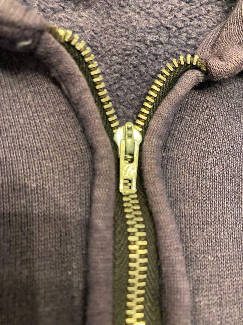 60s champion ハーフジップ　ランタグ　ナス紺　グッドフェード　大きめ