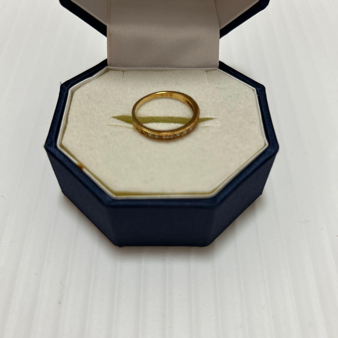 ヴァンドーム青山　ハーフエタニティ　リング　7号　イエローゴールド　ダイヤモンド