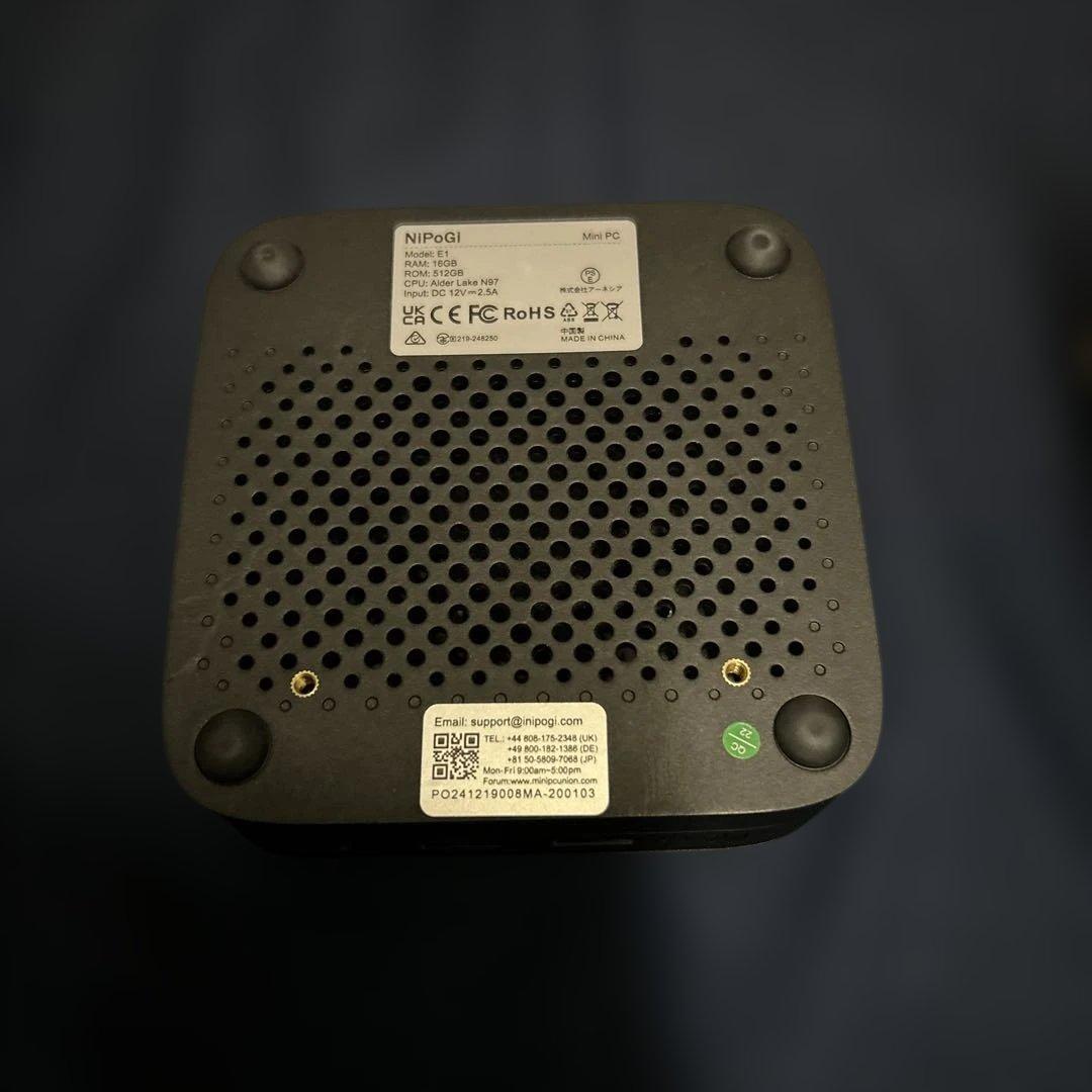 NiPoGi ミニPC E1 N97 16GB+512GB