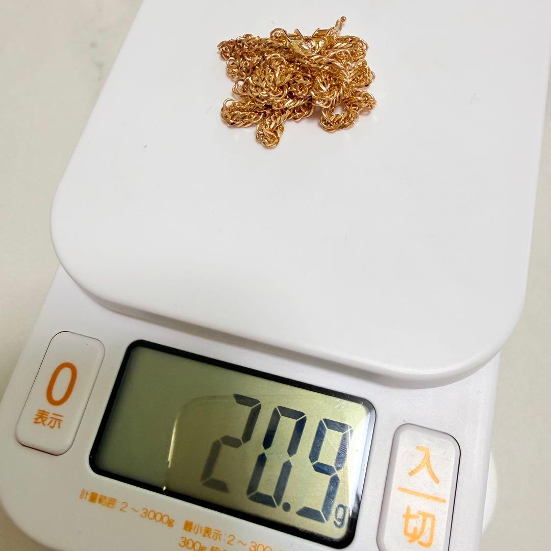 【造幣局検定付】K18 喜平ネックレス 20.9g 50cm 8面 18金 資産