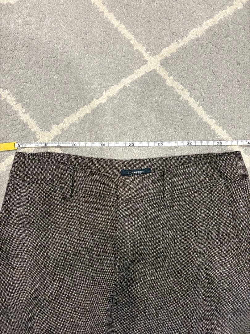 ブラウン系ウール混紡 パンツスーツ 上下セット 美品 L-LL