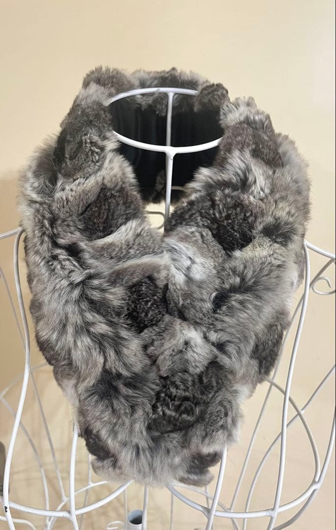 最高級 チンチラ マフラー ボリュームデザイン