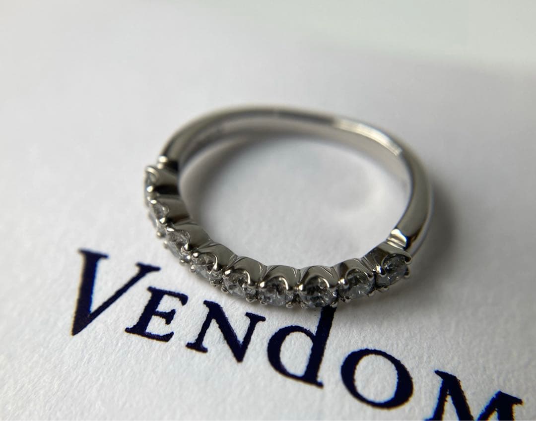 ヴァンドーム　9P ダイヤモンド　ハーフエタニティ　プラチナリング　PT900