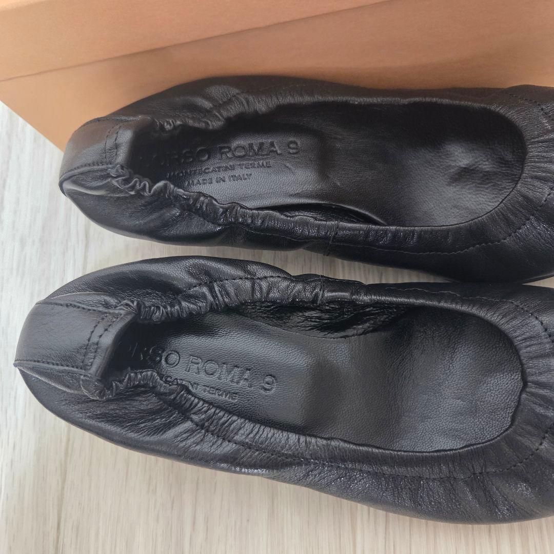 CORSO ROMA 9 コルソローマ9 レザーパンプス ブラック 39
