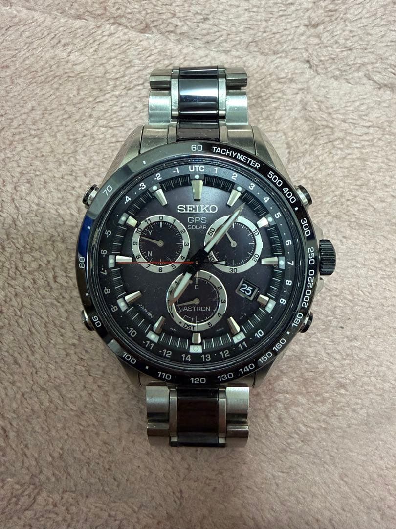 SEIKO GPS タキメーター付き ブラック