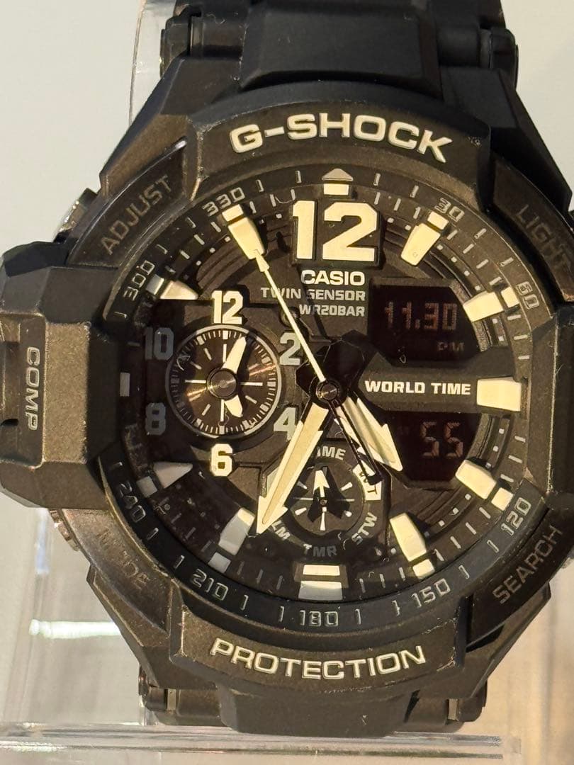 美品　カシオG-ショックGA-1100-1AJF 電池交換済み