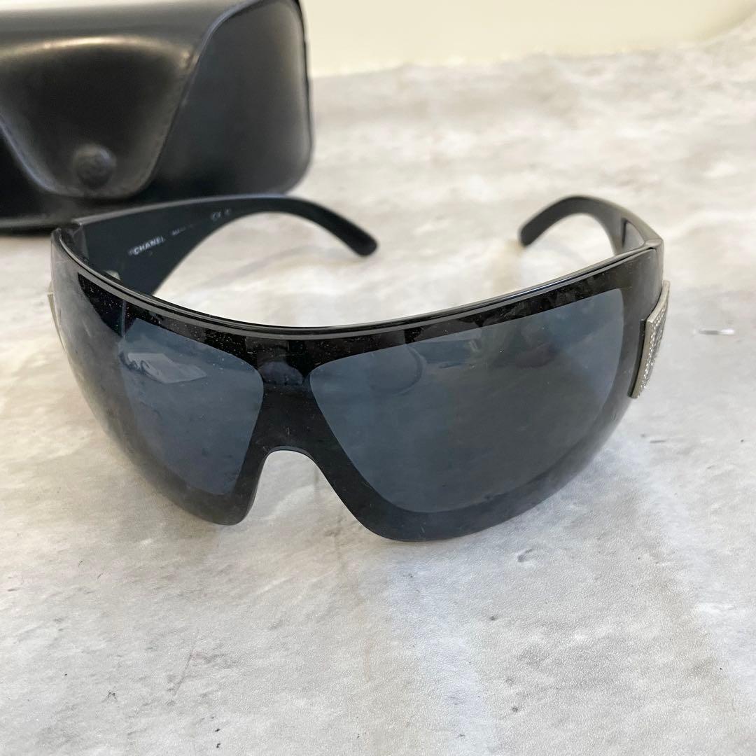 CHANEL サングラス ラインストーン ココマーク ブラック