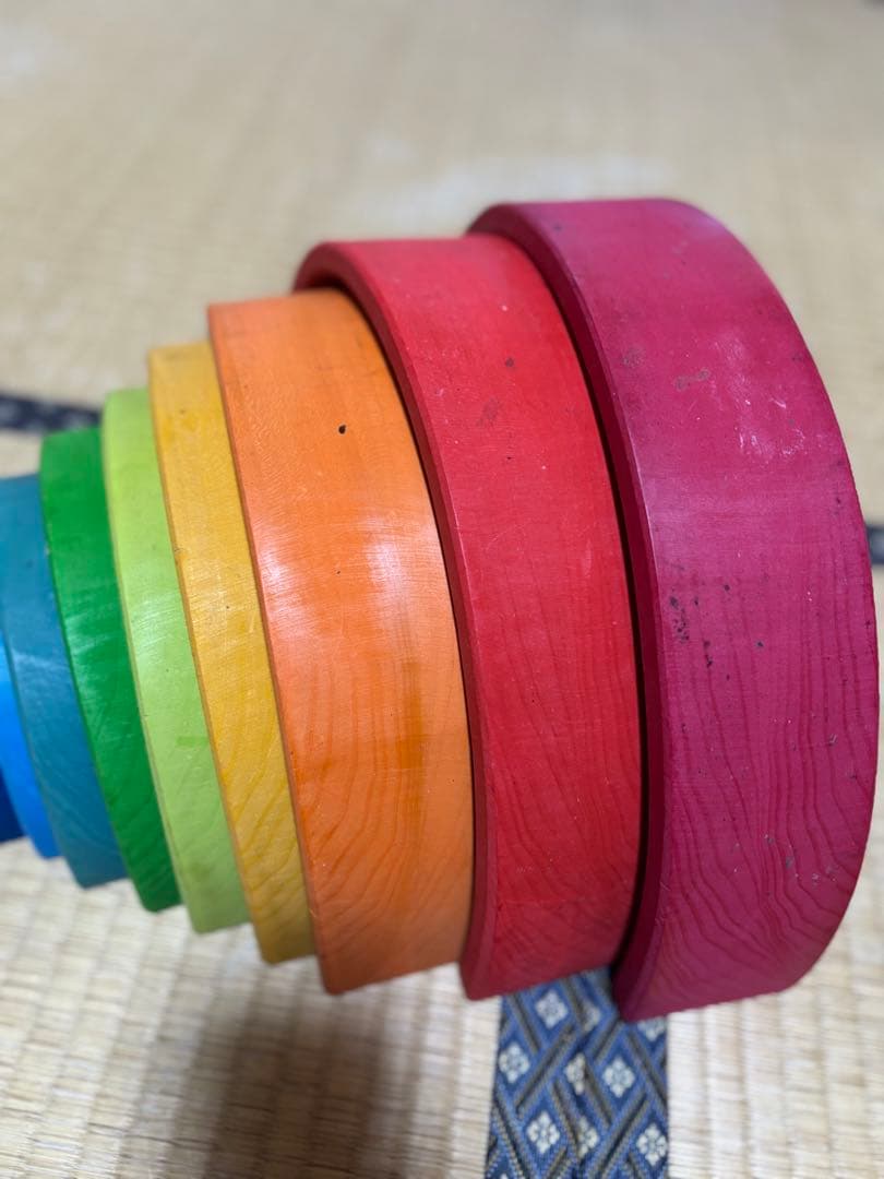 24時間以内発送！グリムGRIMM'S 知育玩具 積み木 虹 アーチ レインボー