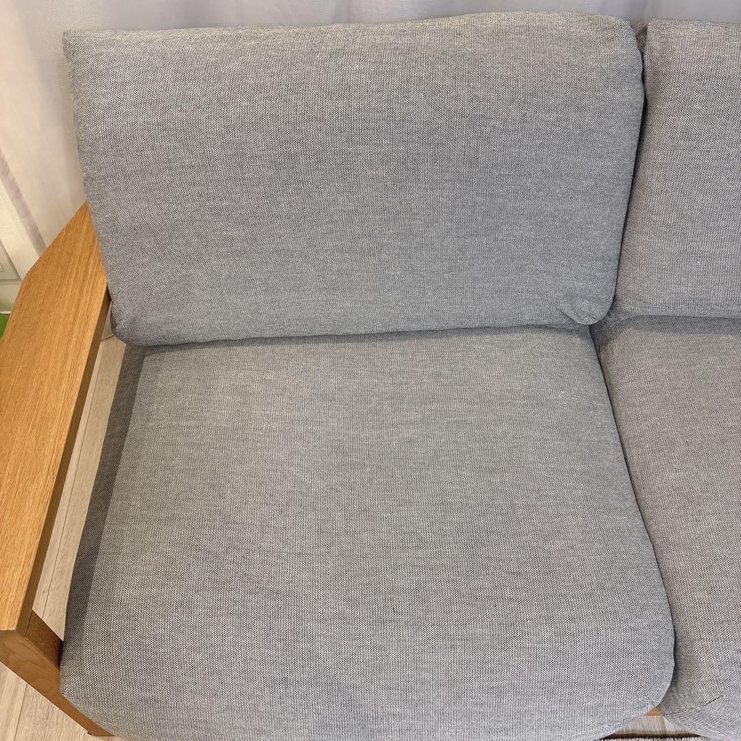 aoi無印良品 ソファ本体2.5シータ－　木製フレームソファ　フェザー