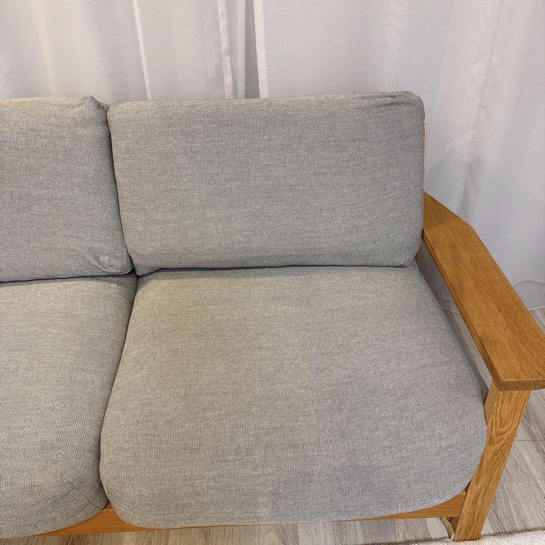 aoi無印良品 ソファ本体2.5シータ－　木製フレームソファ　フェザー