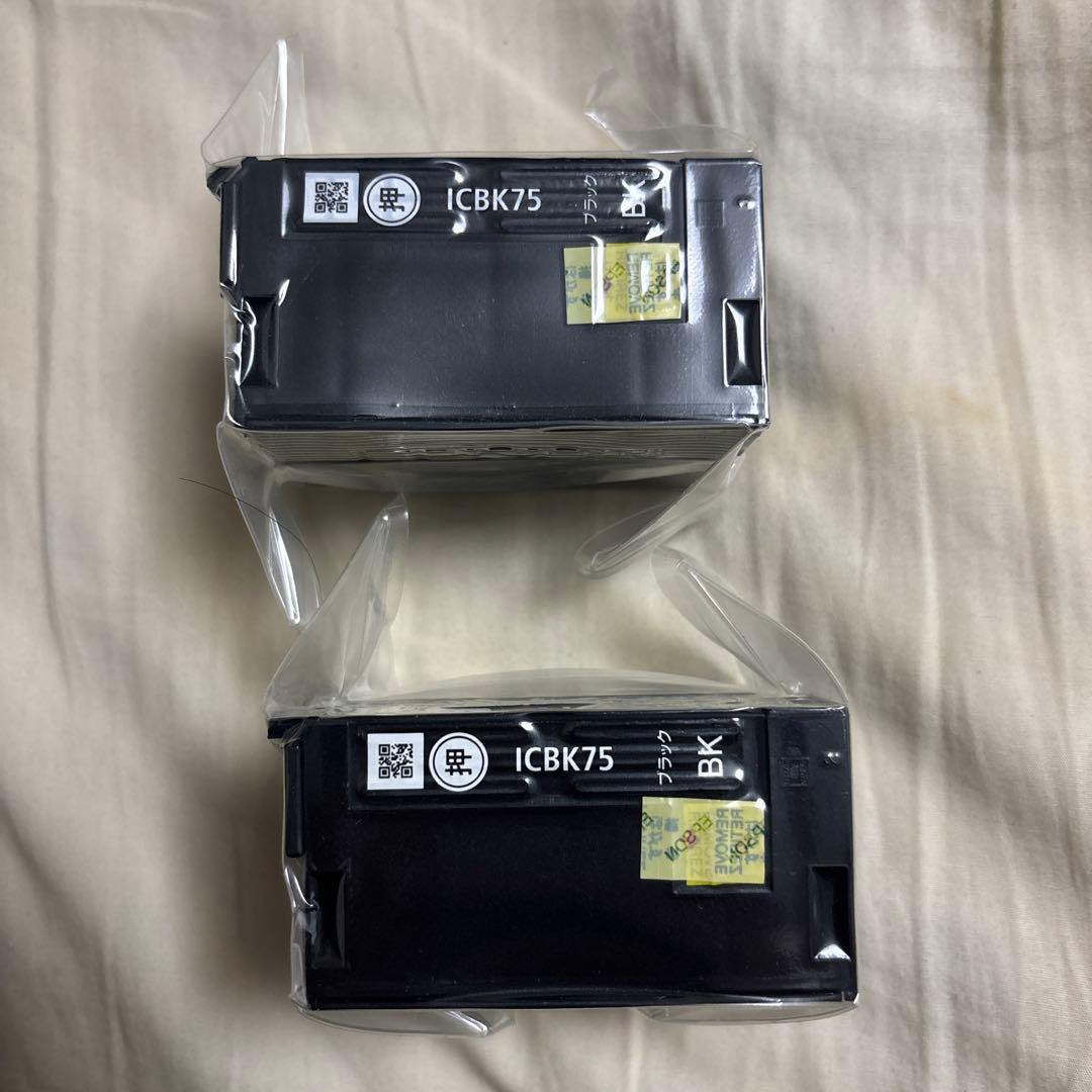 EPSON ICBK75 ブラック インクカートリッジ 75ml 2本