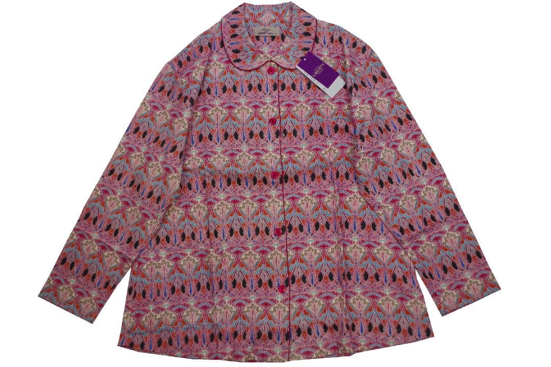 【新品】リバティ LIBERTY fabric　厚手スムースニットパジャマ（L)