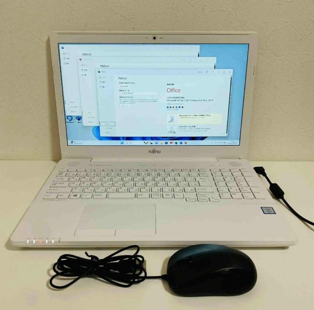 Y91 FujitsuノートパソコンSSD高速 Windows11オフィス付き