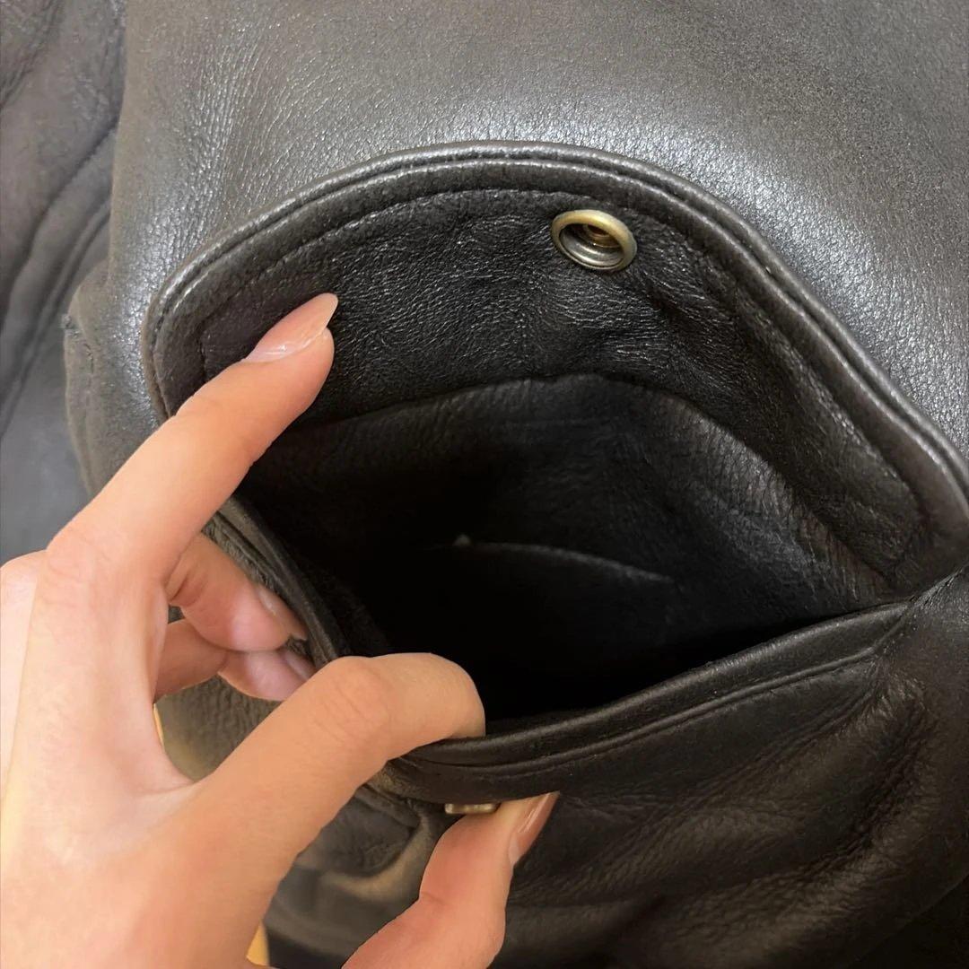 カールヘルム　中ボアレザーブルゾン　羊革　ブラック　フリーサイズ