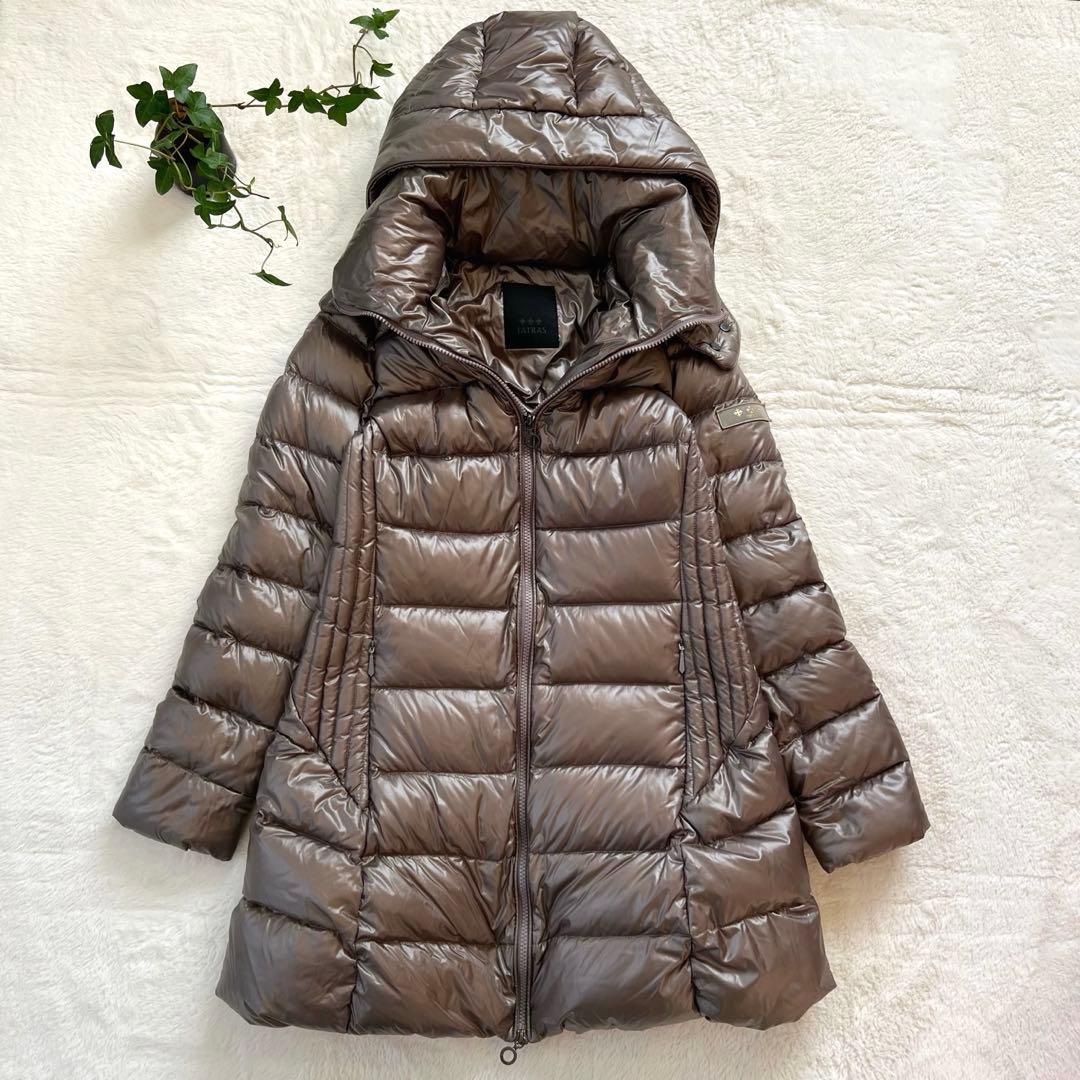 美品 タトラス BABILA モカブラウン 02 バビラ ダウンコート Aライン