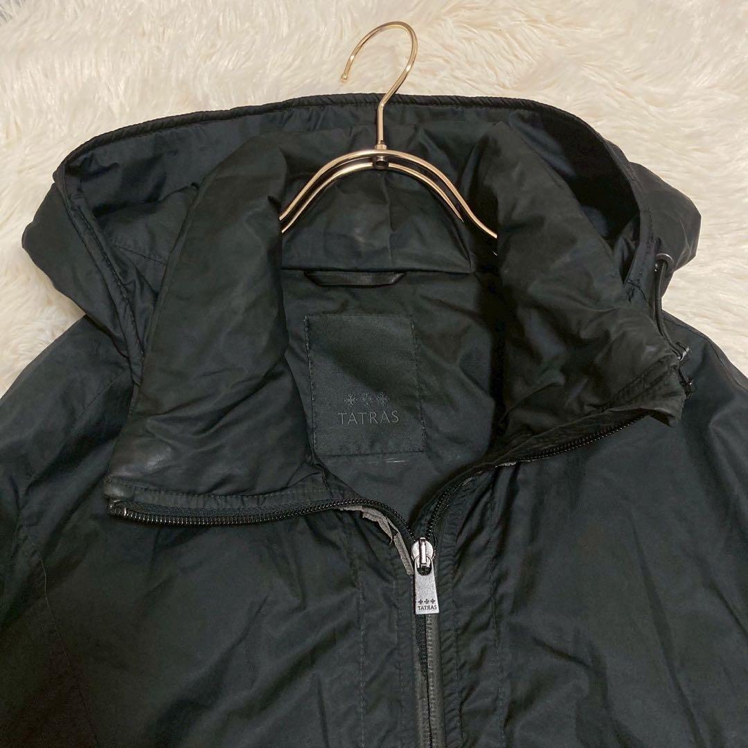 TATRAS フード付きブルゾン ブラック 2 カジュアル 着回し アクティブ